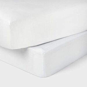 Threshold -  Box Spring Cover Oversized Twill Machine White
